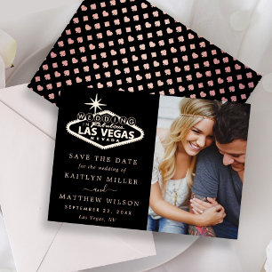 Elegantes Las Vegas Hochzeitsfoto - Sichert Euch d Folieneinladung