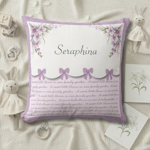 Elegantes Lavendel Babyzimmer für Mädchen Lila Kin Kissen