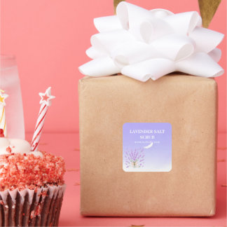 Elegantes Lavendel-Blumenlila Sommer Quadratischer Aufkleber