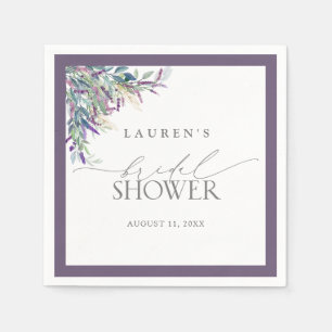Elegantes Lavendel-Brautparty Serviette