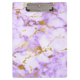 Elegantes Lavendel-GoldImitat-metallisches Klemmbrett