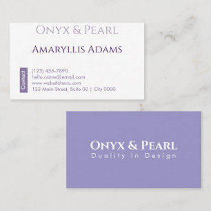 Elegantes Lavendel-Minimalist-Juwel Zeitloser Schm Visitenkarte