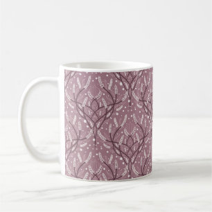 Elegantes Lavendel Vine Blumenmuster Kaffeetasse