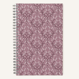 Elegantes Lavendel Vine Blumenmuster Notizbuch