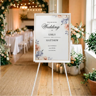 Elegantes Lavendel-Watercolor-Hochzeitsposter Poster
