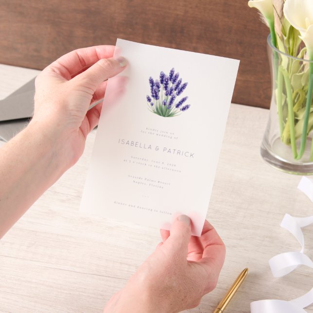 Elegantes Lavendelblüten-Design (Handgehalten)