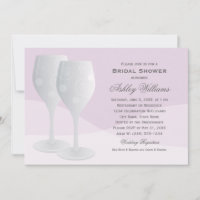 Elegantes Lavender Cheers Weingläser Brautparty
