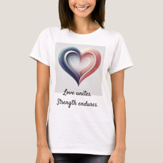 Elegantes Layered Heart T-Shirt - Liebe vereint, S
