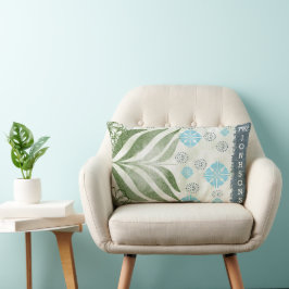 Elegantes Leaf Familienname Accent Pillow Lendenkissen