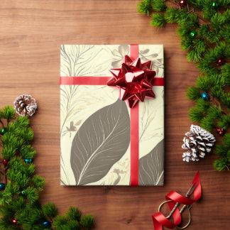 Elegantes Leaf Luxury Wrapping Paper Geschenkpapier