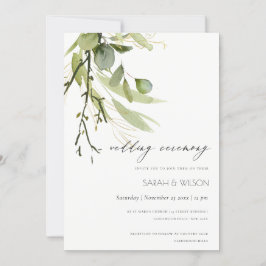 ELEGANTES LEAFEN GREEN FOLIAGE WATERCOLOR WEDD EINLADUNG