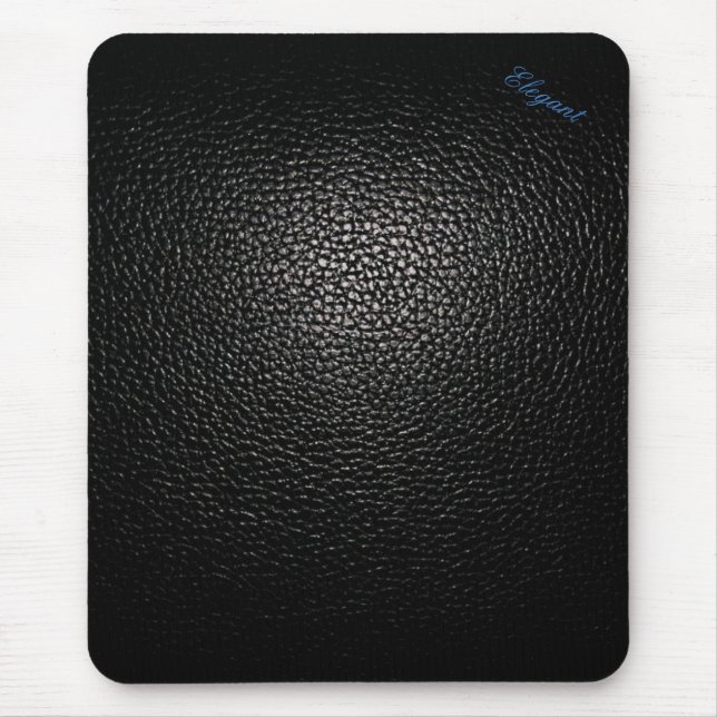 Elegantes Leather Black Style Pad Mousepad (Vorne)