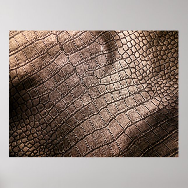 Elegantes Ledermuster nah. Poster (Vorne)