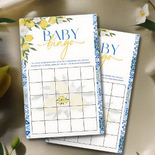 Elegantes Lemon Baby Shower Bingo Game