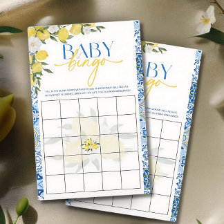 Elegantes Lemon Baby Shower Bingo Game
