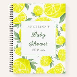Elegantes Lemons Baby Shower Gift List Notebook Notizbuch