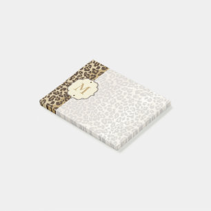 Elegantes Leopard-Muster, benutzerdefiniertes Mono Post-it Klebezettel