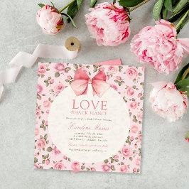 Elegantes Liebe Shack Verlobte Party Brautparty Einladung