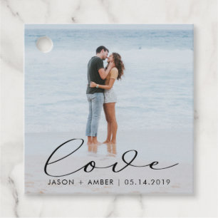 Elegantes Liebe-Skript Hochzeit-Foto Geschenkanhänger