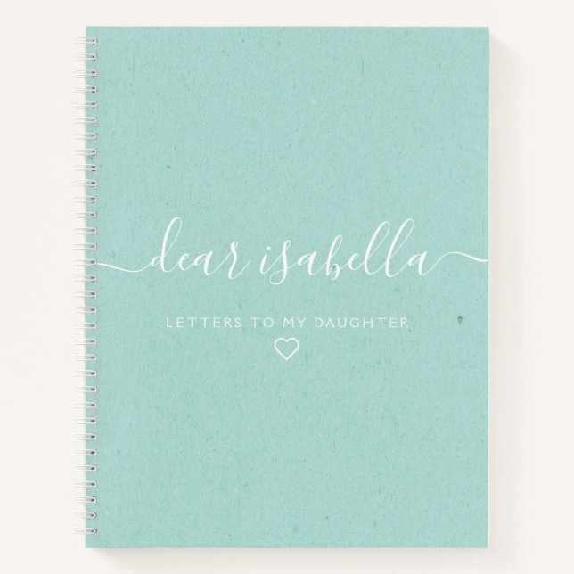 Elegantes liebes Daughter-Memory-Notebook Notizbuch (Vorderseite)