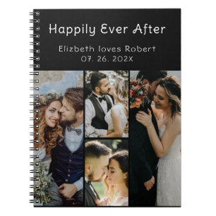 Elegantes Liebes-Skript Hochzeitsfotoalbum Notizblock