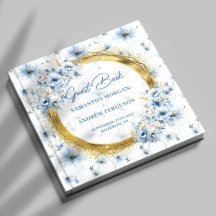 Elegantes Light Blue Gold Glitzer Wedding Guest Bo