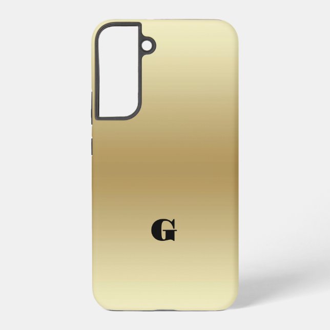 Elegantes Light Gold Teal Samsung Galaxy Hülle (Rückseite)