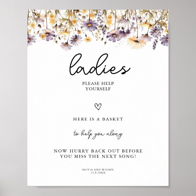 Elegantes Lila Blumenbadezimmer Poster