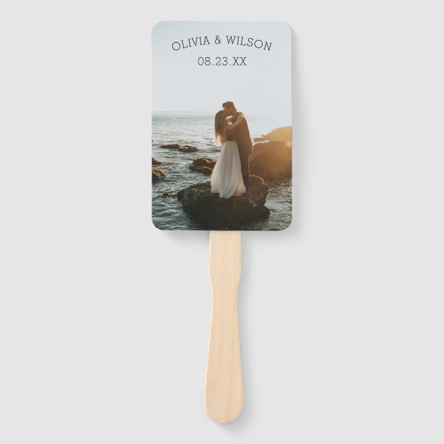 Elegantes Lila blumengeschmücktes Hochzeitsprogram Fächer (Vorderseite)