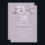 Elegantes Lila Blumenladen zum 30. Geburtstag Part Einladung<br><div class="desc">Elegante Lila Flora 30. Geburtstag Party Einladung Perfect card für Ihre besondere Anlass Matching Kollektion in Niche und Nest Shop. Gestaltungsfreundlichkeit: https://www.etsy.com/shop/SmallHouseBigPony</div>