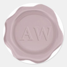 Elegantes Lila Cassis Monogram Wedding Wax Siegel