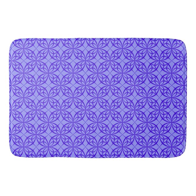Elegantes Lila Filigree Muster Badematte (Vorderseite)