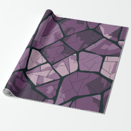 Elegantes Lila geometrisches Glasdesign Geschenkpapier