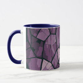 Elegantes Lila geometrisches Glasdesign Tasse