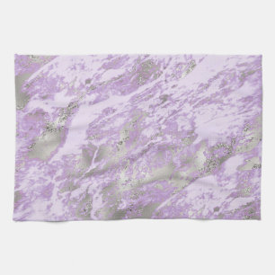 Elegantes lila-graues abstraktes Chic-Muster Geschirrtuch