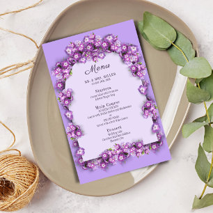Elegantes Lila Hochzeitsmenü am Monte Lilac
