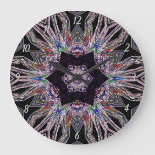 Elegantes Lila Imitat Gemstone Design Große Wanduhr