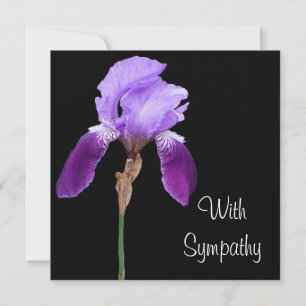 Elegantes lila Iris Blume Rodelbahn mit Aussicht B Karte