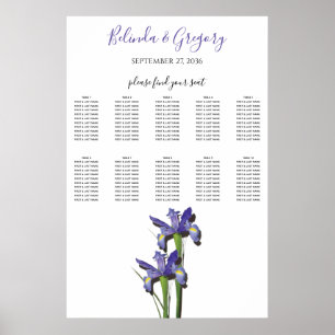 Elegantes Lila Iris-Hochzeitsstift Poster