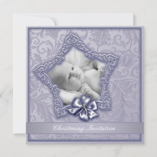 Elegantes Lila Lavenderweissen Einladung