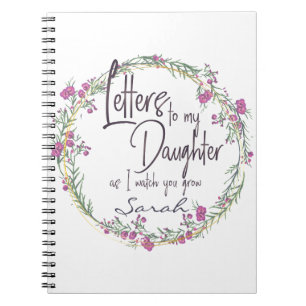 Elegantes lila Letters Design Notizblock