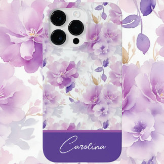 Elegantes lila lila Aquarelldesign Case-Mate iPhone 14 Pro Max Hülle
