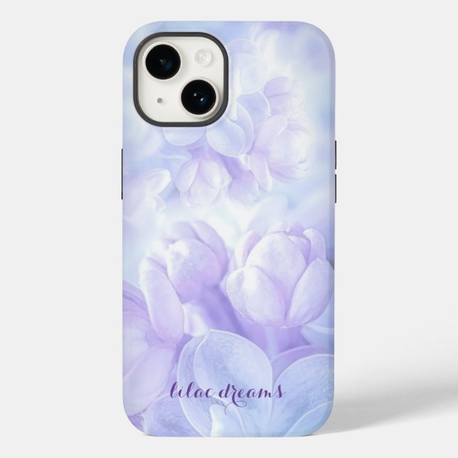 Elegantes Lila Lilac-Blume-Design Case-Mate iPhone Hülle (Rückseite)