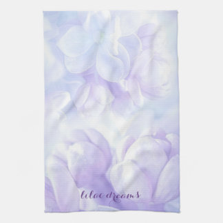 Elegantes Lila Lilac-Blume-Design Geschirrtuch