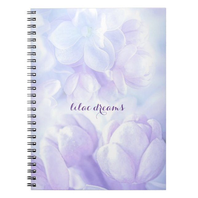 Elegantes Lila Lilac-Blume-Design Notizblock (Vorderseite)