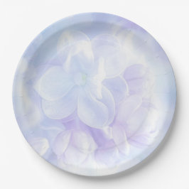 Elegantes Lila Lilac-Blume-Design Pappteller
