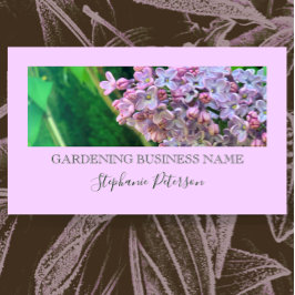 Elegantes Lila Lilac Custom Foto Garening Visitenkarte