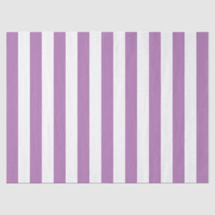 Elegantes, Lila Lilac Weiß gestreiftes Muster Seidenpapier