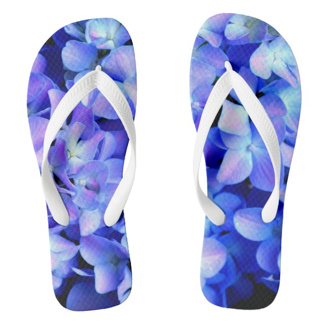 Elegantes lila Magenta Blumenhydrangea Flip Flops