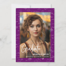 Elegantes lila Mathematik-Handschrift-Foto zur Abs
